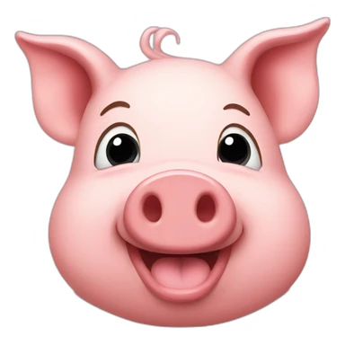 Pig saying yes sticker