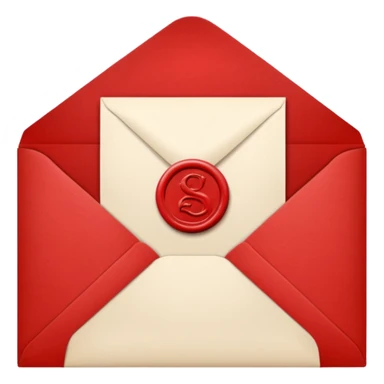 Light cream color The envelope of the romantic  Letter sticker