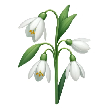 Snowdrop flower sticker