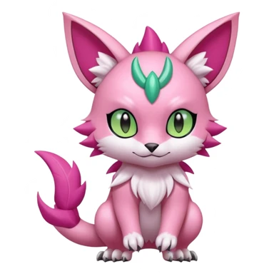 Electro Ivy Rosy Colorful Tropical Exotic Soft Smooth Cute Elegant Realistic Adorable Pretty Beautiful Meicoomon-Gatomon-Liepard-Pokémon-Digimon-Fakémon-fusion-hybrid-creature sticker