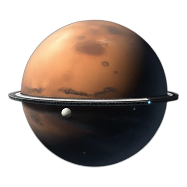 mars one planet dark phone sticker