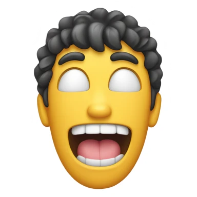 emoji with mascara running down face and tongue out sticker