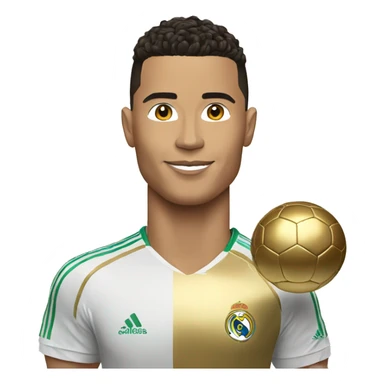 Ronaldo avec un ballon d'or  sticker
