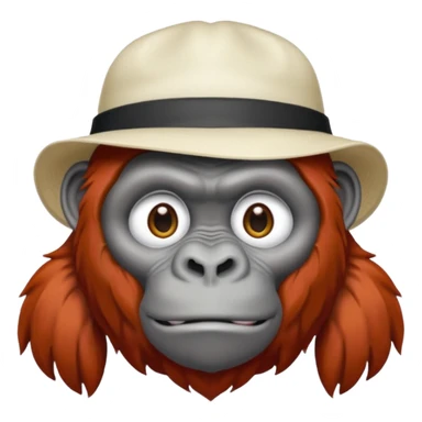 red haired gorilla with white hat sticker