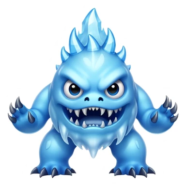 a scary creepy ice monster sticker