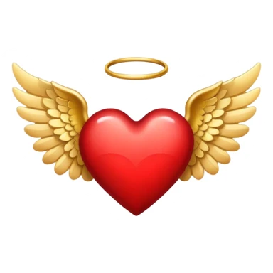 heart with angel wings sticker