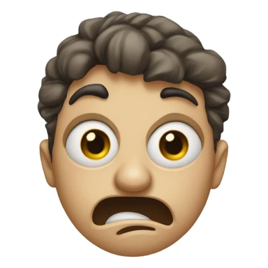 Disgusted and surprised faced together  sticker