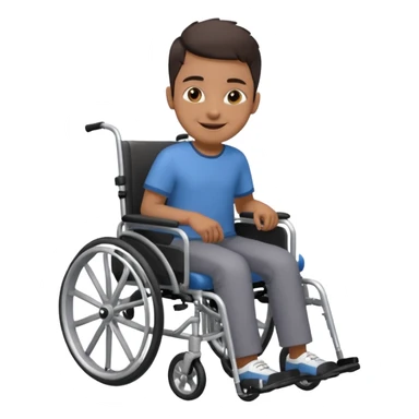 person in manual wheelchair sticker