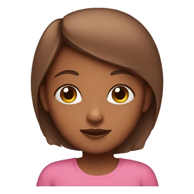 brown girl pink shirt lying to her friends   sticker