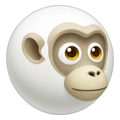 white monkey ball sticker