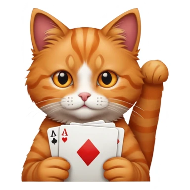 cat playing uno sticker