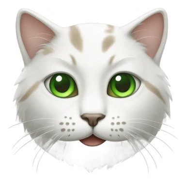 This cat but with green eyes sticker