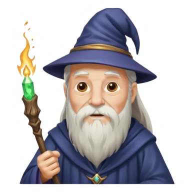 old wizard casting spells sticker