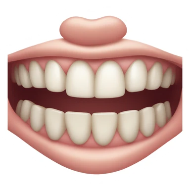 Bland and white picture of human mouth with grills sticker