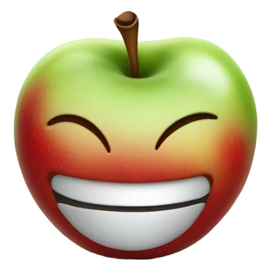 Apple smirking sticker