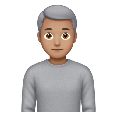 cashmere sweater grey men, just the sweater, no emojis on it sticker