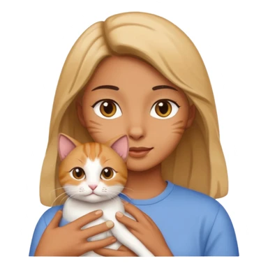 🥸 this emoji holeing a cute cat sticker