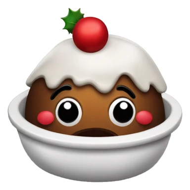 christmas pudding with tounge out  sticker
