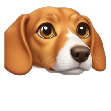 half orange cat half dapple dachshund catdog sticker