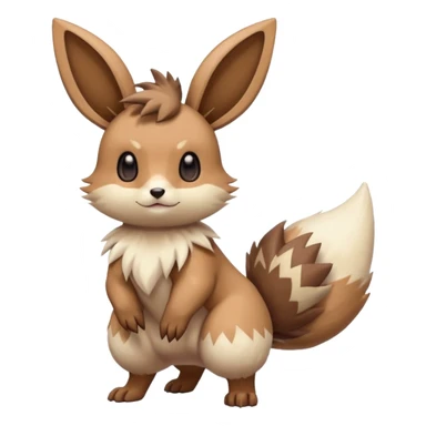 Lopunny-Eevee-Furret-Linoone-fusion (full body) sticker