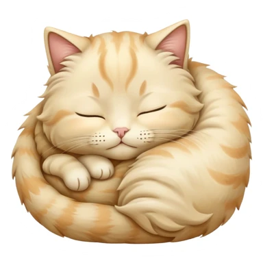 Cream colored cat sleeping sticker