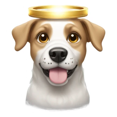Dog with halo sticker