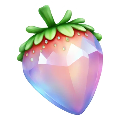 opal crystal strawberry sticker