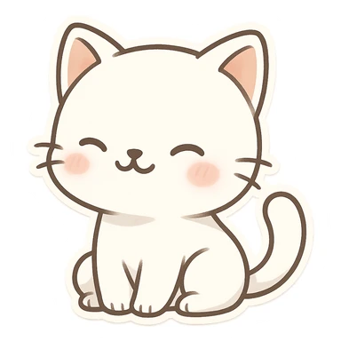  white object sticker