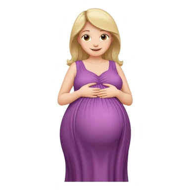 pregnant mother with her hands on womb sticker