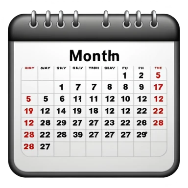 simple calendar without days  sticker