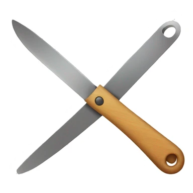 Scissor with wooden handle sticker