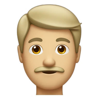 A guy with a rectangle moustache sticker