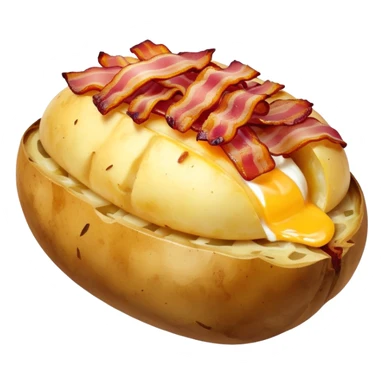 baked potato with bacon sticker