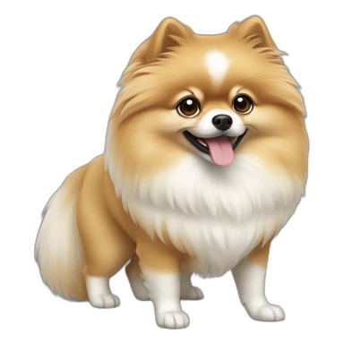 pomerian white sticker