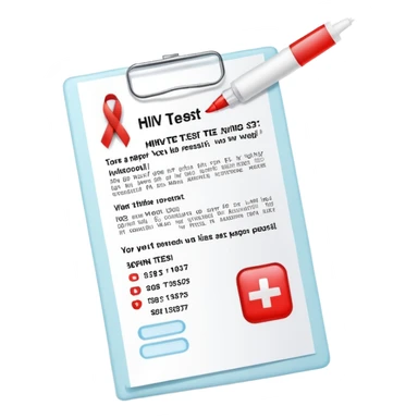 HIV positive or negative result sticker