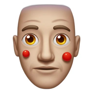 a red eyed man with big pupilas beacuse of acid sticker