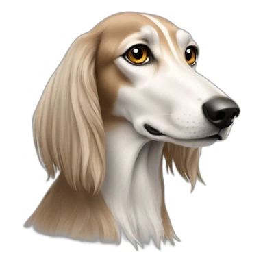 Saluki in profile sticker