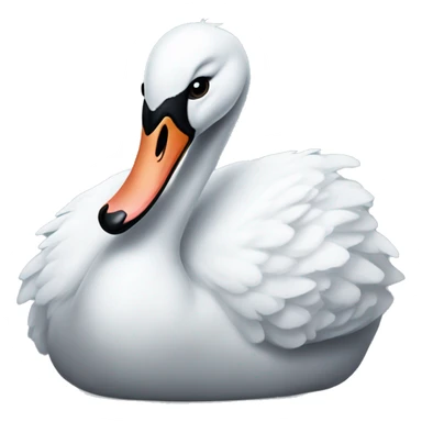 a very sad swan sticker