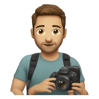 Videographer brown hair no glasses about 35 years old sticker