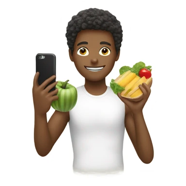 taking picture of healthy food sticker