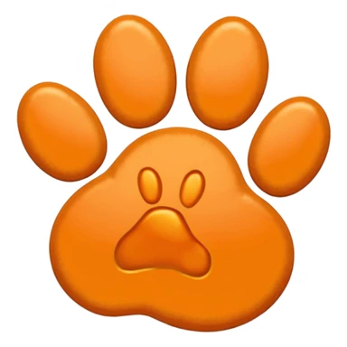 a very light pale pastel orange #FFDBBB pawprint sticker