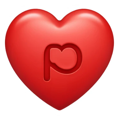 Сердце с буквой Р внутри sticker