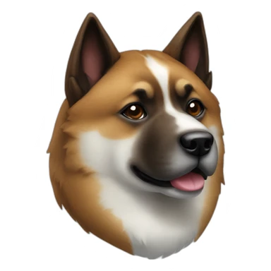 brindle akita inu dog sticker