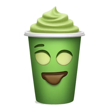 hot matcha in a to go cup sticker