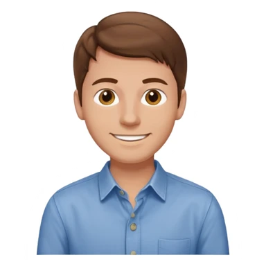 homme brun cheveux long sourire style européen sticker