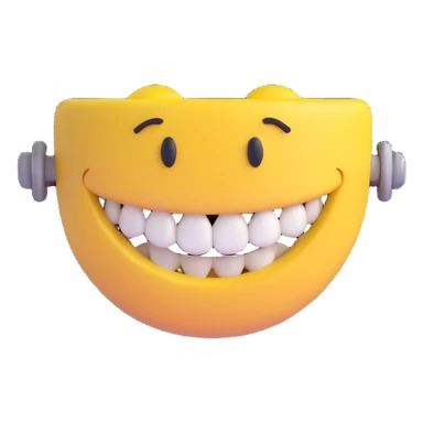 smiling face with braces sticker