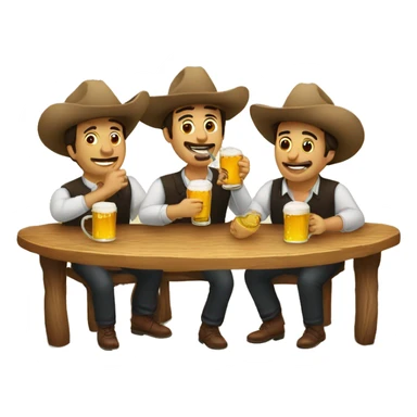 Tres amigos bebiendo una cerveza sticker