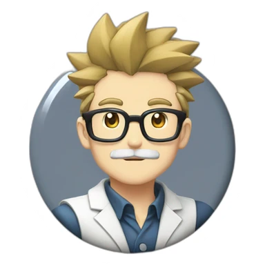 pokemon professor oak anime global trade station badge pokeball sticker