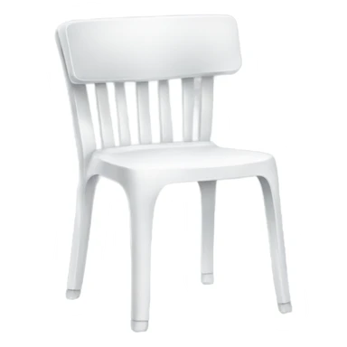 plastic white chair sticker