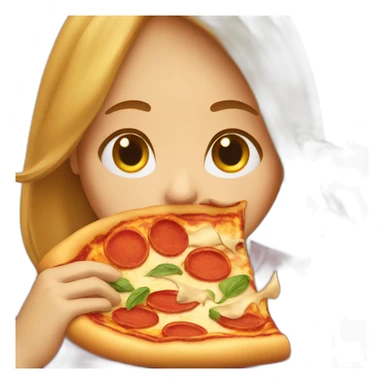 Eating pizza sticker
